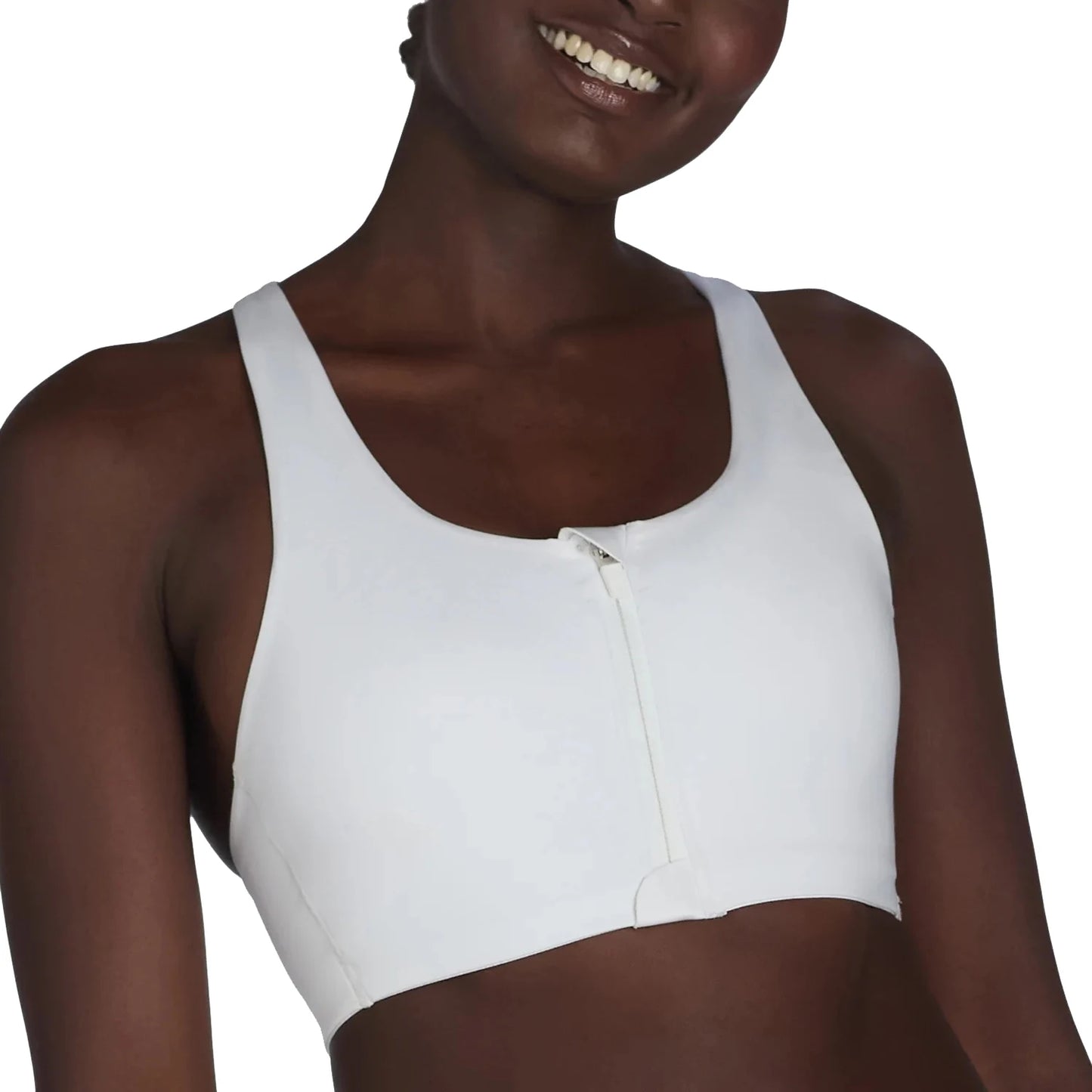 Soutiens-gorge de sport pour femme à fermeture éclair avant sans couture