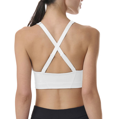 Soutiens-gorge de sport pour femme à fermeture éclair avant sans couture
