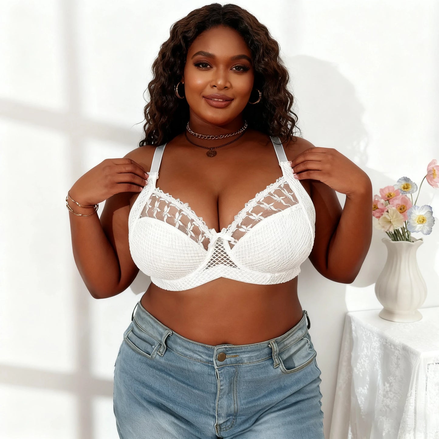 Soutien-gorge en dentelle brodée