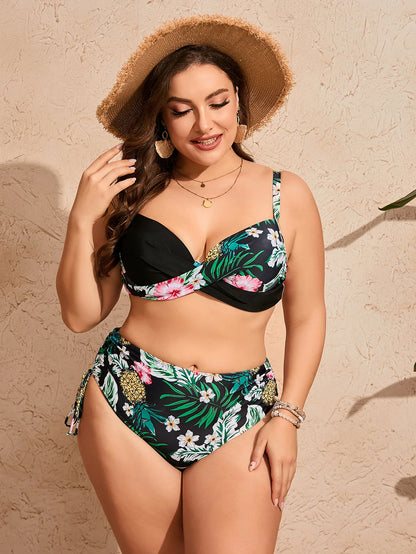 maillots de bain grande taille pour femmes, maillot de bain push-up à armatures
