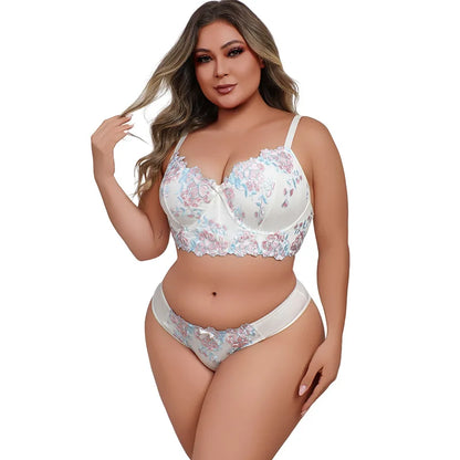 Ensemble de lingerie deux pièces « Cross Border » pour femmes rondes