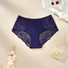 culotte de luxe en dentelle à motif floral, taille haute, sans coutures, respirante