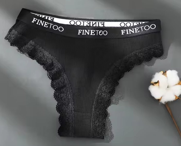 Culotte femme Finetéo noire – dentelle sensuelle et maintien parfait COUPRA Intimates.